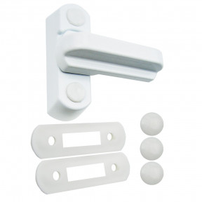 Non-Locking PVC-u Door & Window Sash Blocker - White