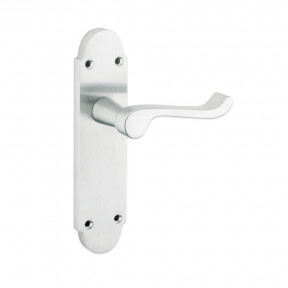 Oxford Lever on Latch Backplate Internal Door Handle Set - Polished Chrome