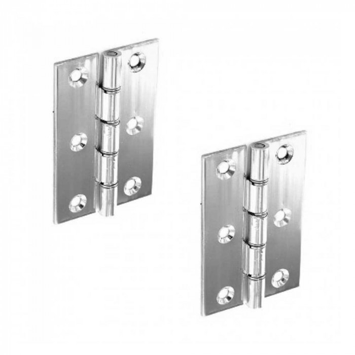 Pair of Contract 3" x 2" Butt Hinges - Polished Chrome