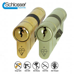 Schlosser Technik 1 Star Kitemark TS007 Approved Euro Cylinder