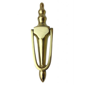 Slimline Victorian Urn Design 200mm Brass Door Knocker