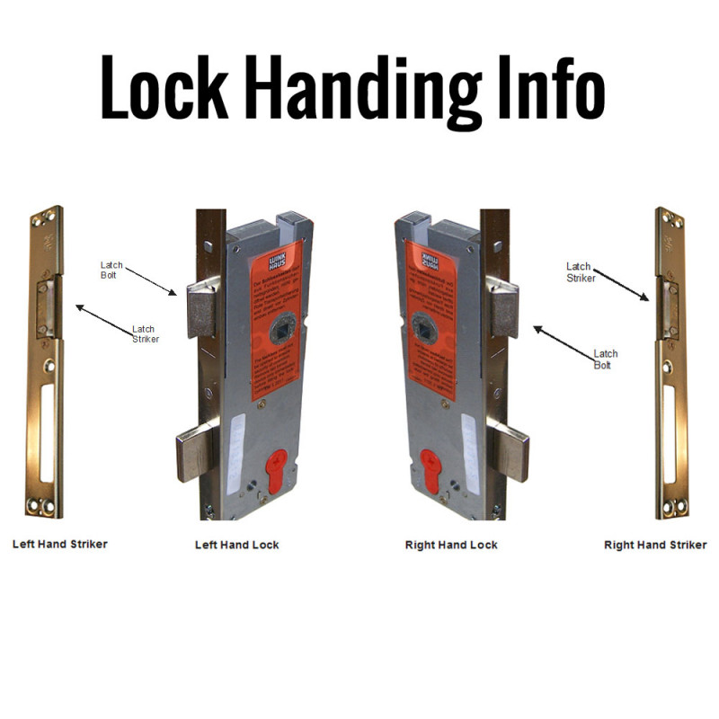 Winkhaus Trulock 2 Hook 35mm Backset Multi Point Door Lock Split