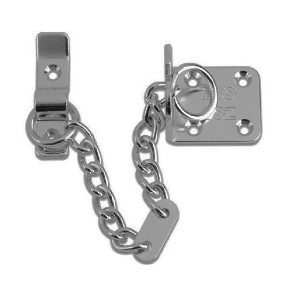 Heavy Duty Door Chain Security Door Complete with Fixings Polished Chrome IRONZONE®